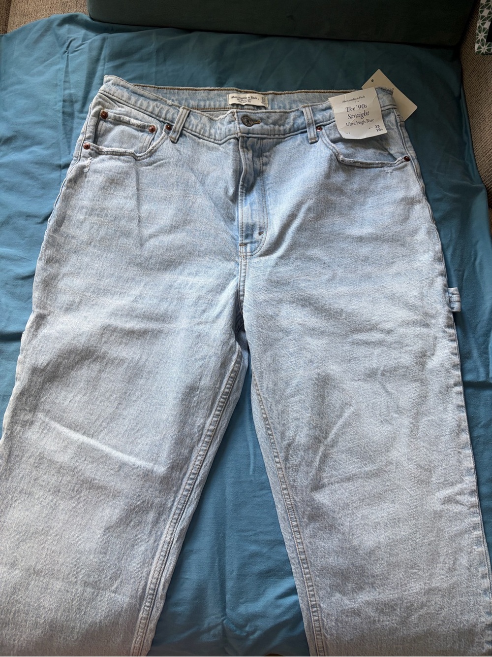 Abercrombie & Fitch Light Blue Women's Straight Leg Jeans